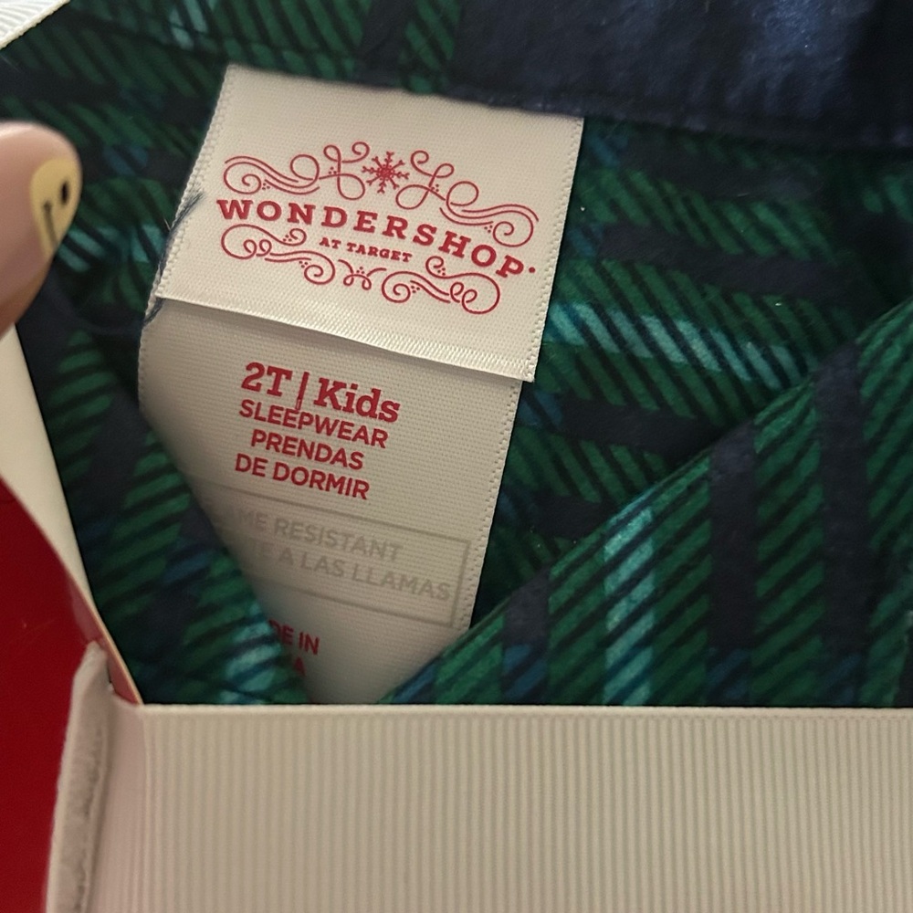 Wondershop Plaid Green and Blue Sleepwear